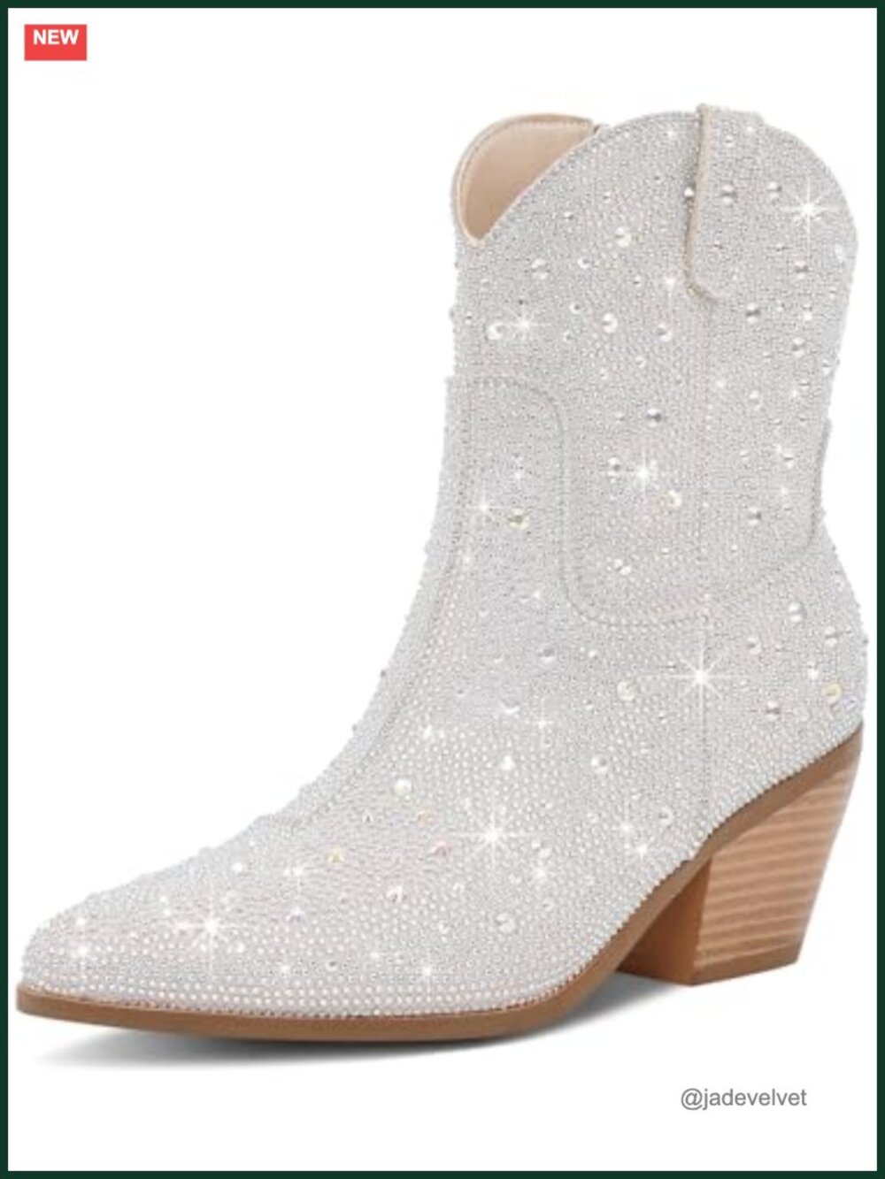 Rhinestone Cowboy Boots for Women Sparkly Ankle Cowgirl Boots